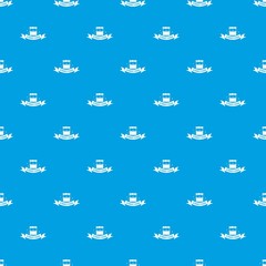 Urban food pattern vector seamless blue repeat for any use