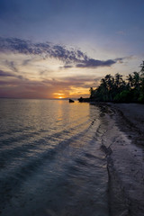Sunset over sea. Bohol island