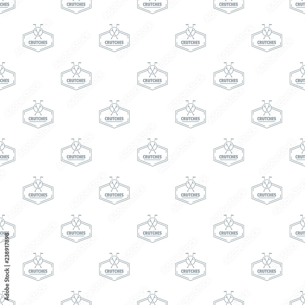Poster crutches pattern vector seamless repeat for any web design