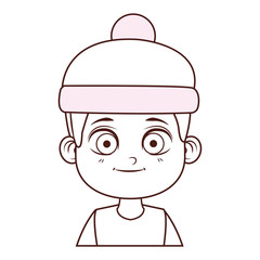 cute winter boy cartoon