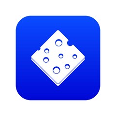 Cheese fresh block icon digital blue for any design isolated on white vector illustration