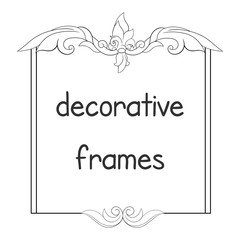 Decorative frame, place for text. Floral border.