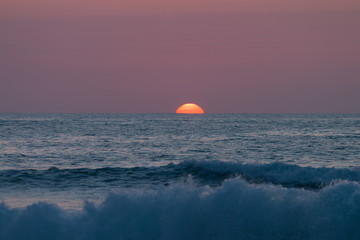 Sunset over the sea.