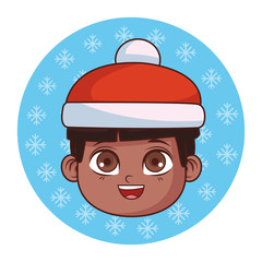 cute winter boy cartoon