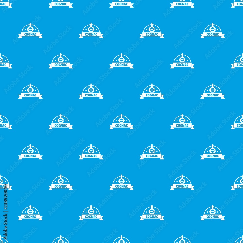 Poster glass cognac pattern vector seamless blue repeat for any use