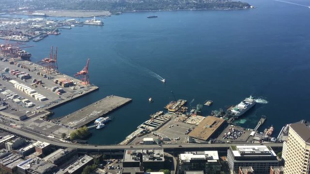 Seattle, Washington ferry and terminal 4K