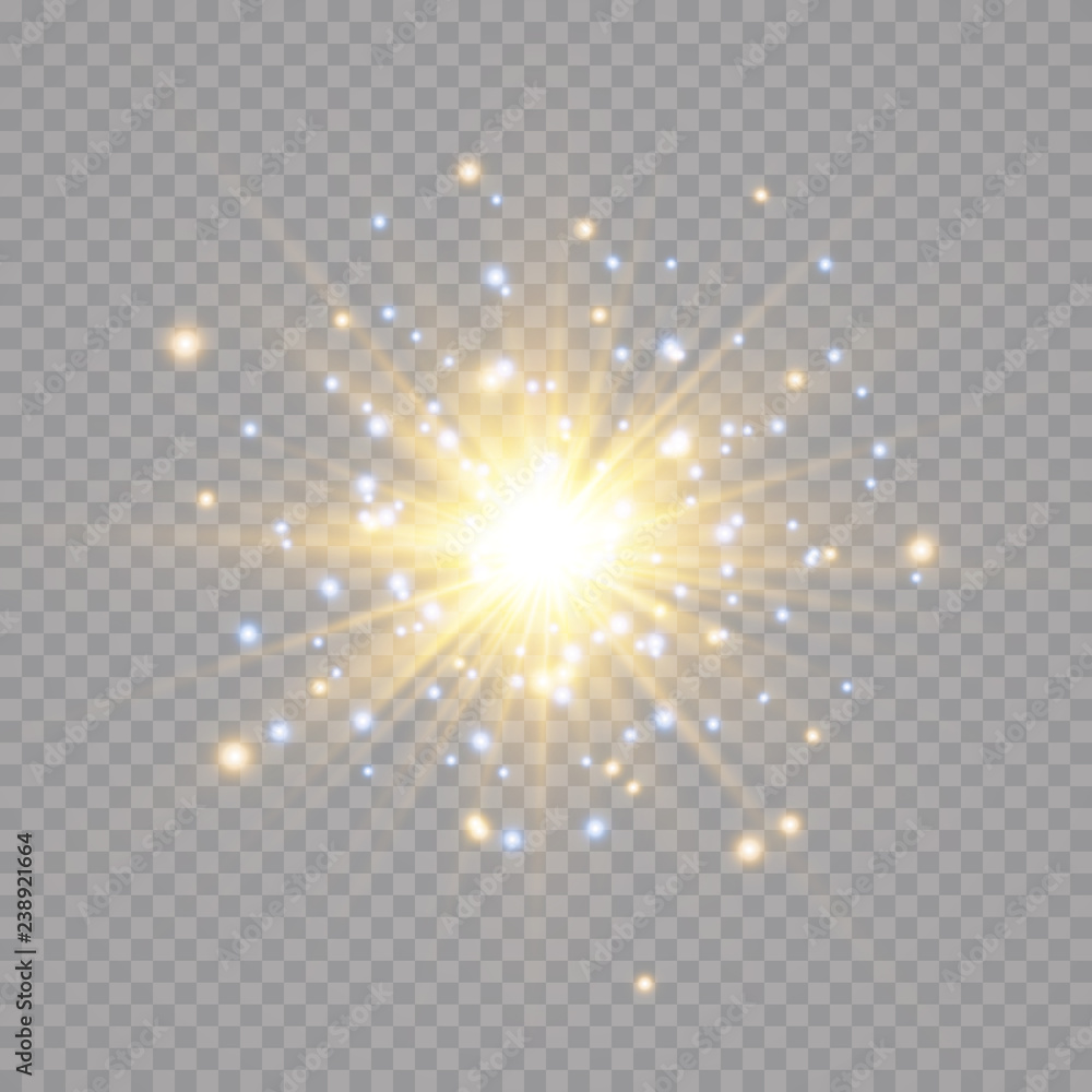 Canvas Prints glow light effect. starburst with sparkles on transparent background. vector illustration. sun
