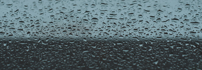 Gray blue raindrops