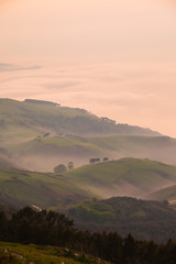 Jaizkibel mountain next to the basque coast, Basque Country.