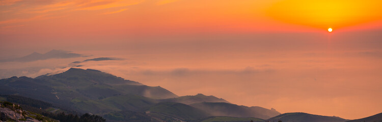 Jaizkibel mountain next to the basque coast, Basque Country.