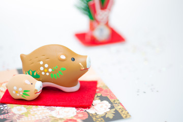 Obraz premium イノシシ置物