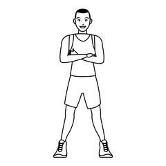 fit man doing exercise