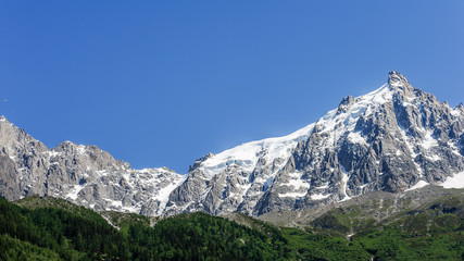 View of the Mont Blanc massif