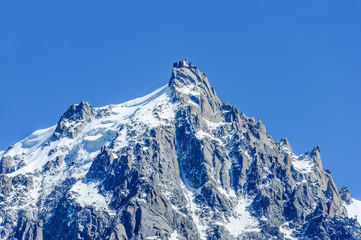 View of Aiguille du Midi, part of the Mont Blanc massif