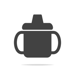 Baby sippy cup icon vector isolated
