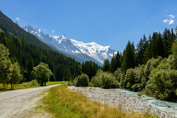View of the Mont Blanc massif