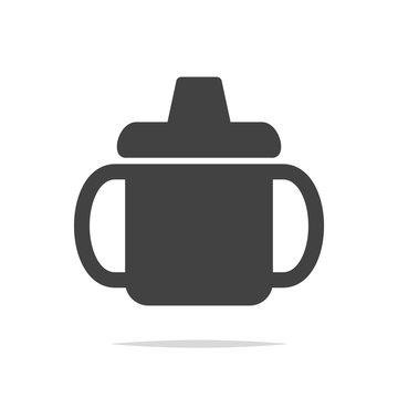 Baby sippy cup icon vector isolated