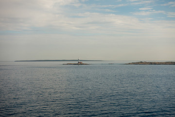 The island of ibiza seen from the sea