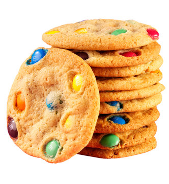 COOKIES WITH SMARTIES  CLOSE UP FOOD IMAGE