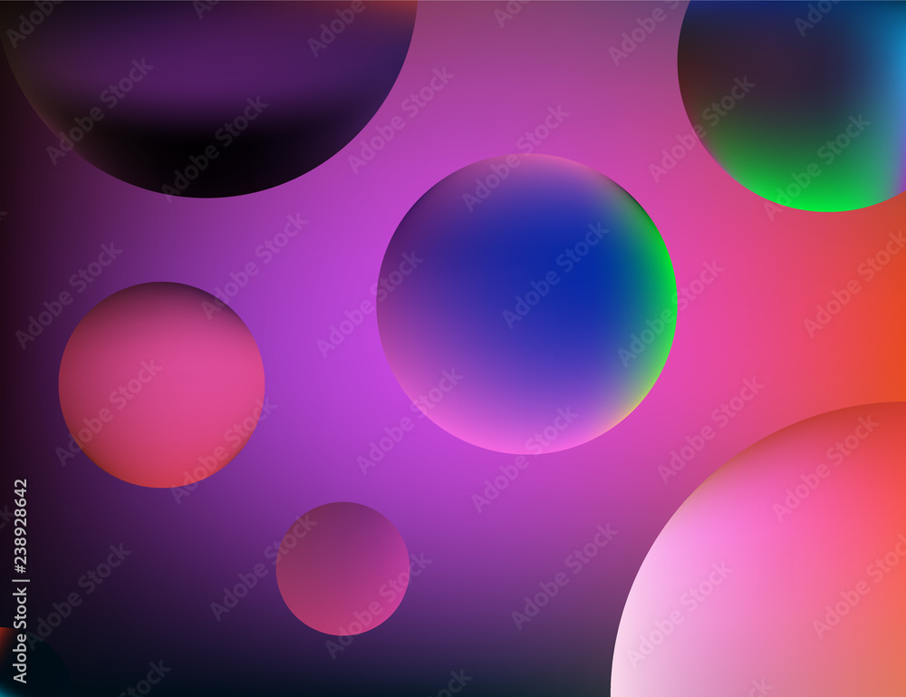 Poster abstract background with colourful and gradient style of modern circle design