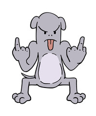 angry dog draw