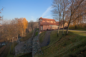 Fototapeta na wymiar Lithuania. Vilnius in autumn. Gediminas fortress
