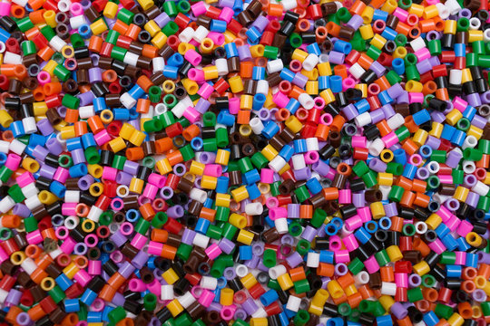 A Lot Of Plastic Toy Beads