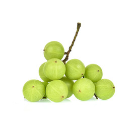 Indian gooseberry isolated on white background