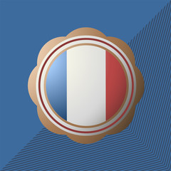 Golden France medal symbol
