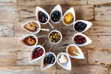 Turkish breakfast on the table.