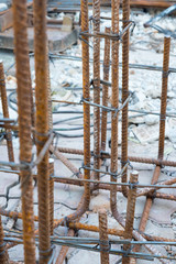 Foundation steel rod for house building