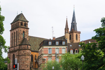 Beautiful view of ancient buildings at Strasbourg, Alsace, France