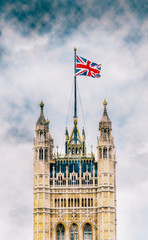 Fototapeta na wymiar London - Victoria Tower, Palace of Westminster, United Kingdom