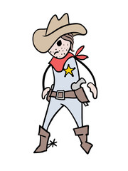 Design of cowboy illustration