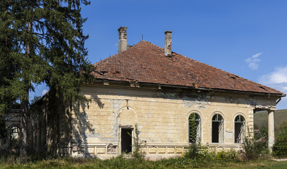 Details of an abanadoned school building in StBenedek, Transylvania, Romania