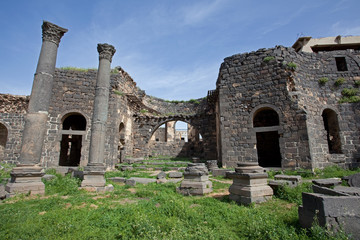 Ruins of the ancient city Bosra (Busra), Syria
