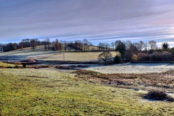Fototapeta na wymiar Paysage hivernal dans la Creuse.