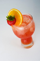 cocktail with strawberry