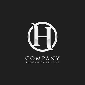 Letter H initial logo template