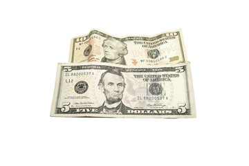 dollars isolated on white background