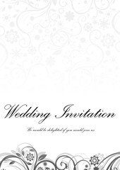 Wedding invitation or card with vector and illustration.