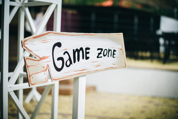 game zone sign