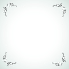 Fancy frame border with decorative ornament. Vector illustration
