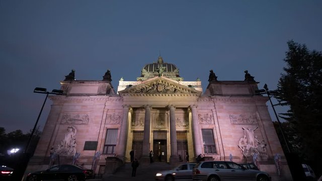 Time lapse of festivity cathedral kultury zgorzelec