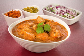            INDIAN CHICKEN TIKKA MASALA  CLOSE UP FOOD IMAGE
