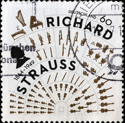 Celebration of Richard Strauss on german postage stamp