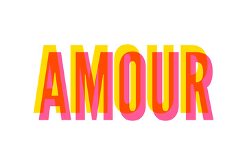 Slogan Amour-Phrasen-Grafikvektor Drucken Mode-Schriftzug-Kalligrafie © 1emonkey