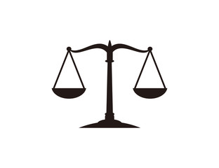 Justice scale icon vector