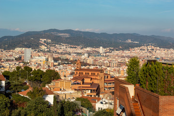 Skyline of Barcelona Spain