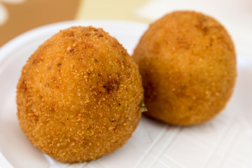 Arancine from Sicily Italy